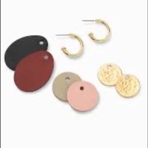 Stella & Dot Color Pop Versatile Hoops - Gold